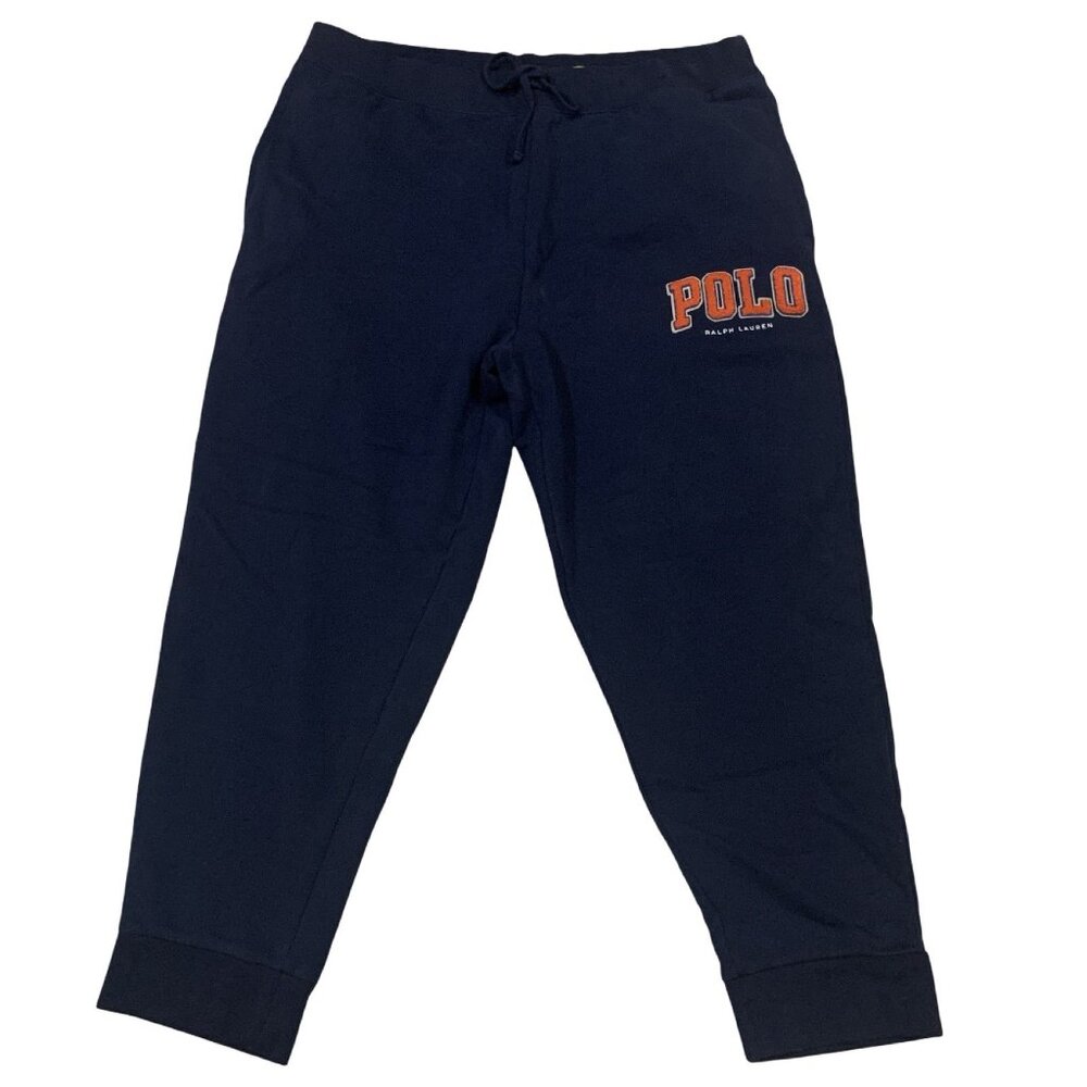 Ralph Lauren Fleece Logo Jogger Pant Blue Sz 1XB Logo & Embroidered Pony Preppy